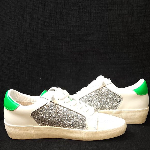 Vintage Havana Positivity 1 Green & White Sparkle Sneakers - Woman's Size 8 - Picture 7 of 11